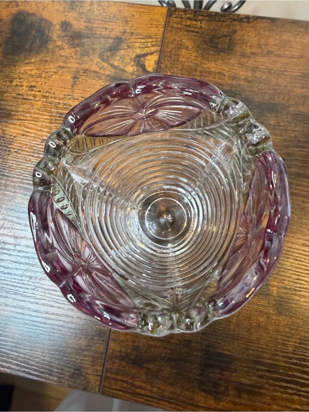 Vintage Anna Hutte Bleikristall Floral Lead Crystal Vase Made In Germany
